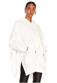 R13 Oversized Hoodie Cape in White