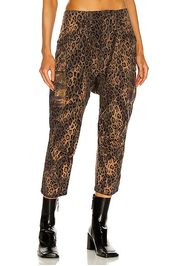 R13 Bleached Harem Cargo Pant in Brown