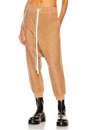 R13 Terry Twister Sweatpant in Tan