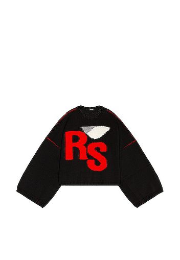 Raf Simons Cropped RS Sweater in Black