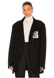 Raf Simons Boxy Oversized Blazer in Black