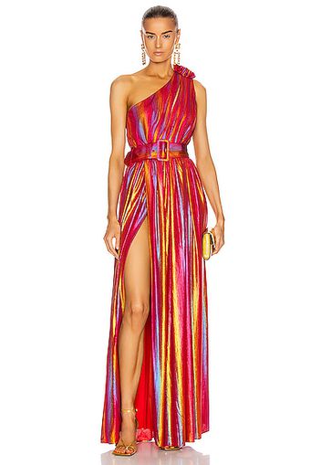 retrofete Andrea Maxi Dress in Red,Stripes