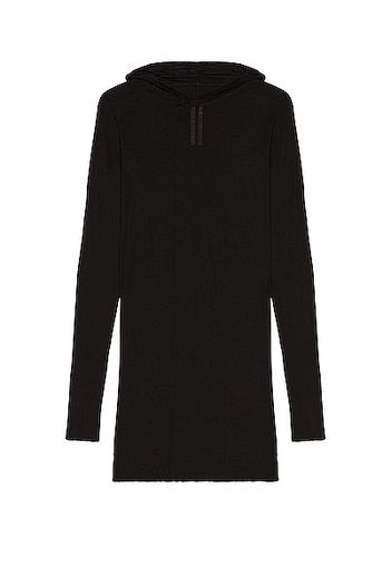 Rick Owens Hooded Long Sleeve Shirt in Black