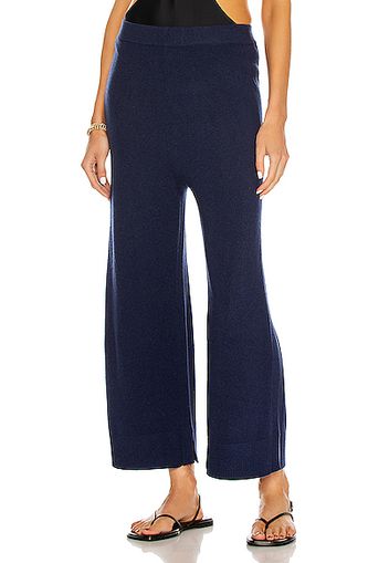 Rosetta Getty Paneled Cashmere Culotte Pant in Navy