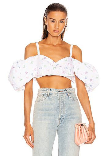 Rosie Assoulin Strapless RaRa Bandeau Top in White