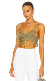 Rosie Assoulin Knit Carmen Miranda Bralette in Green