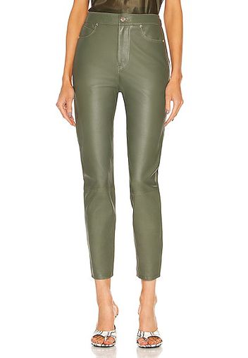 RtA Manuela Leather Pant in Olive