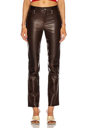 RtA Remi Leather Pant in Brown