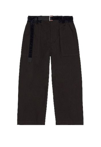 Sacai Cotton Oxford Pants in Black