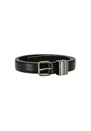 Saint Laurent Boucle Hublot Belt in Black