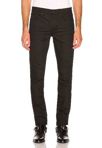 Saint Laurent Low Rise Skinny Jean in Black