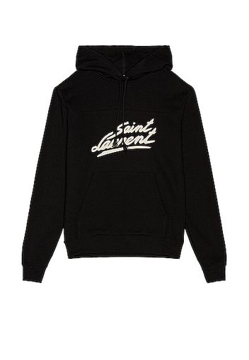 Saint Laurent Volume Class Hoodie in Black