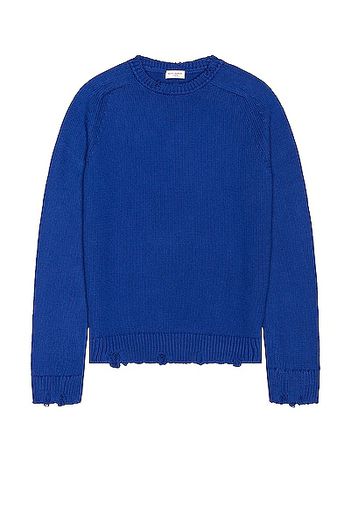 Saint Laurent Used Detail Crew Neck in Blue