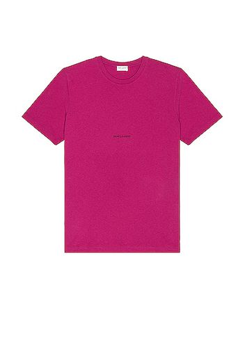 Saint Laurent Col Rond T-Shirt in Fuchsia