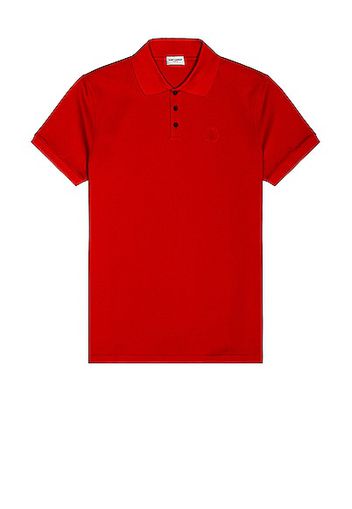 Saint Laurent New Sport Polo in Red