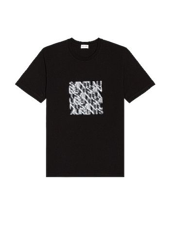 Saint Laurent Col Rond T-Shirt in Black