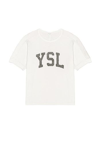 Saint Laurent Vintage Col Rond T-Shirt in Grey