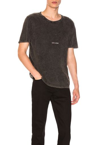 Saint Laurent Logo Tee in Black