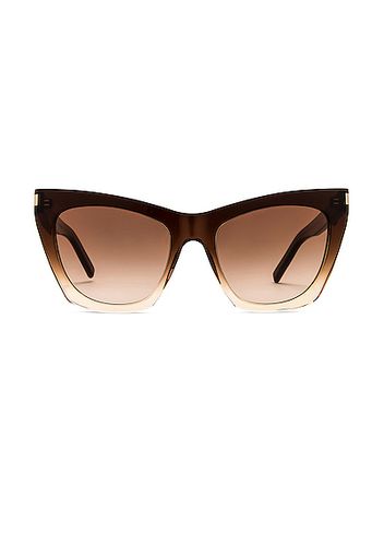 Saint Laurent Kate Sunglasses in Brown
