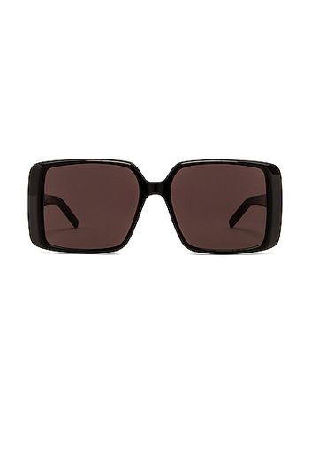 Saint Laurent Oversize Acetate Square Sunglasses in Black