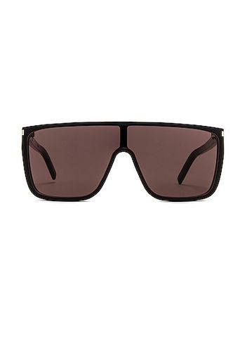 Saint Laurent Mask Ace Sunglasses in Black