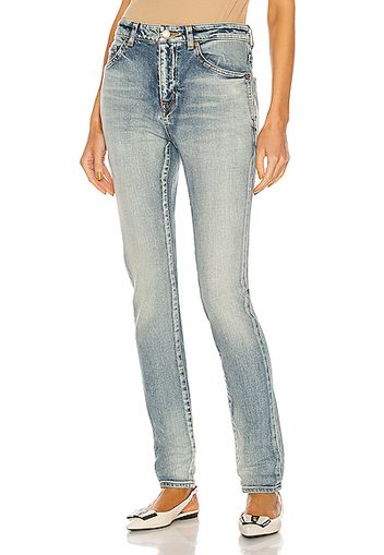 Saint Laurent Medium Waist Skinny Jean in Denim-Light