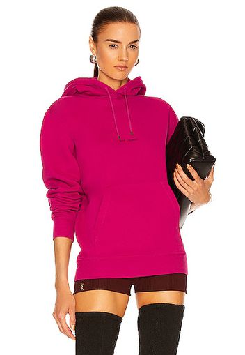 Saint Laurent SL Rive Gauche Hoodie in Fuchsia