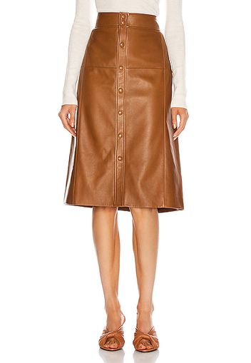 Saint Laurent High Waisted Skirt in Brown