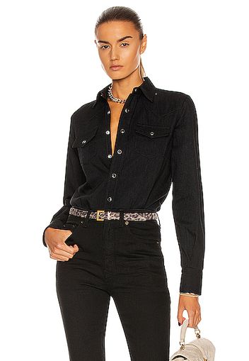 Saint Laurent Denim Shirt in Black