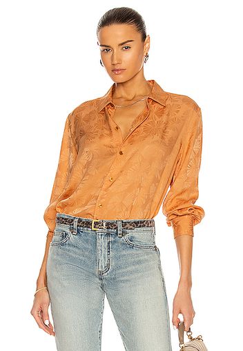 Saint Laurent Western Blouse in Orange