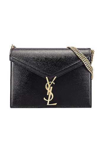 Saint Laurent Medium Monogramme Cassandra Crossbody Bag in Black