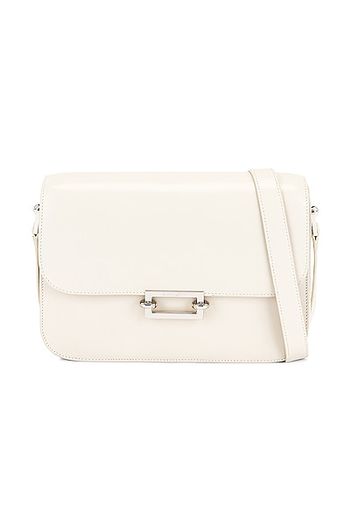 Saint Laurent Fermoir Satchel in White