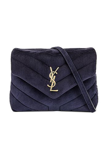 Saint Laurent Toy Suede Loulou Bag in Navy