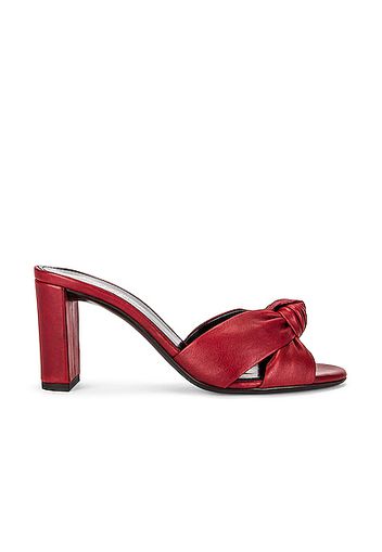 Saint Laurent Bianca Mule Sandals in Red