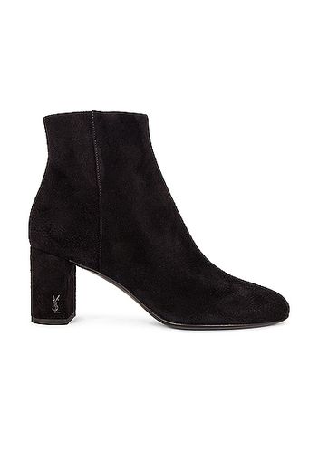 Saint Laurent Loulou Zipped Booties in Black