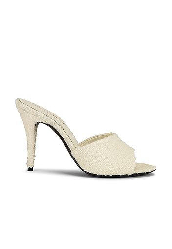 Saint Laurent LA 16 Mules in Cream