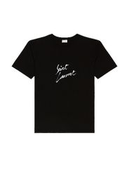 Saint Laurent Logo Tee in Black