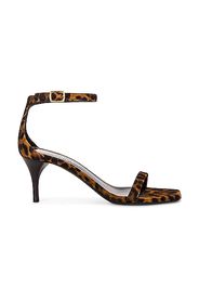 Saint Laurent Lexi Ankle Sandals in Animal Print,Brown