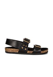 Saint Laurent Jam Flat Sandals in Black