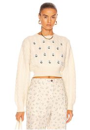 Sandy Liang Half Sweater in Cream