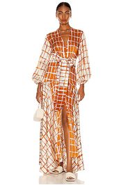 SILVIA TCHERASSI Connie Dress in Burnt Orange