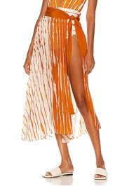 SILVIA TCHERASSI Blanche Pareo Skirt in Burnt Orange