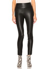 SPRWMN High Waist Leather Ankle Leggings in Black