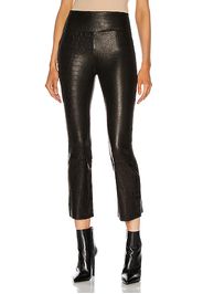 SPRWMN Embossed Crop Flare in Black