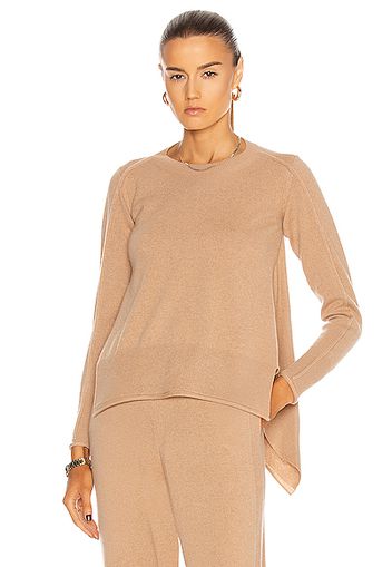 Stella McCartney Crew Neck Light Soft Shape Sweater in Neutral