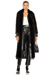 Stella McCartney Belen Faux Fur Coat in Black