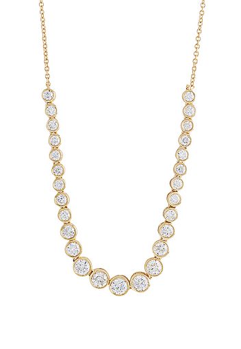 STONE AND STRAND Let It Slide Diamond Tennis Necklace in Metallic Gold