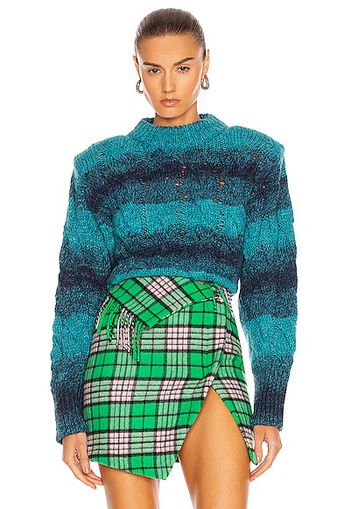 THE ATTICO Cable Knit Sweater in Blue