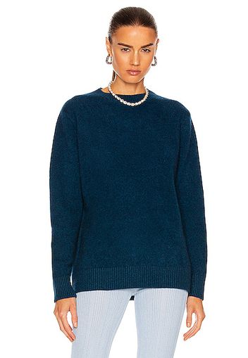 The Elder Statesman Cashmere Simple Crew Sweater in Blue