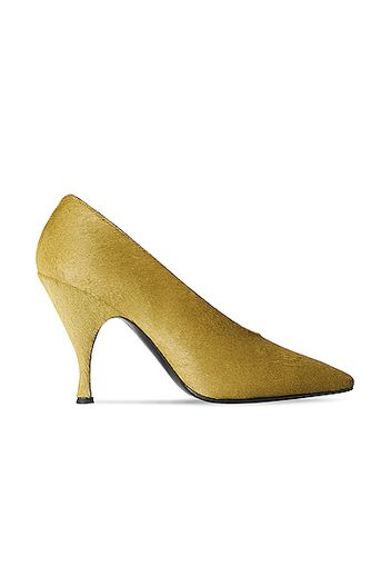 The Row Cone Heel Pony Hair Pumps in Green